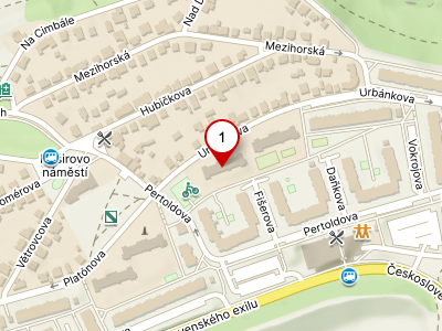 Mapa okolí školky Urbánkova